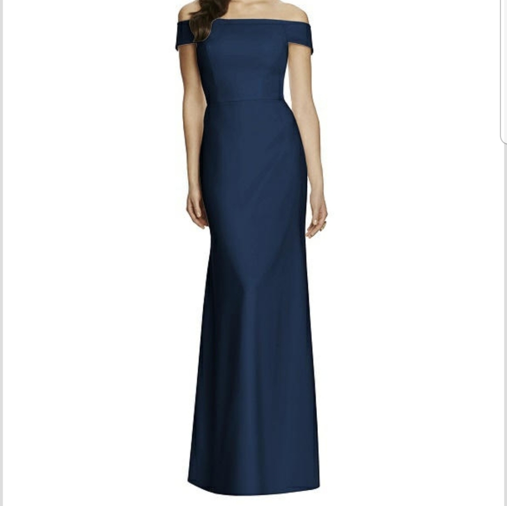 Dessy Collection Off-the-Shoulder Trumpet Gown 2